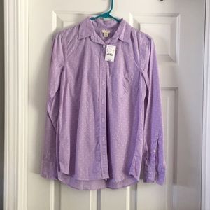 J Crew Lavender Button Down Shirt